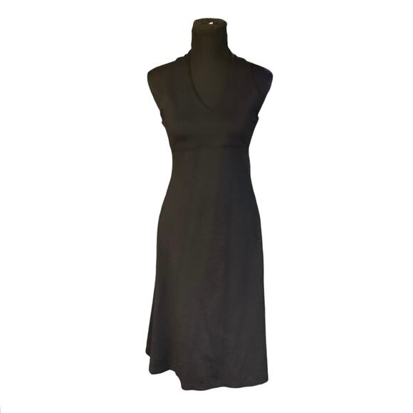 Patagonia Rhythm Black Tie Back Performance Wear Halter Dress Size S - Picture 2 of 10